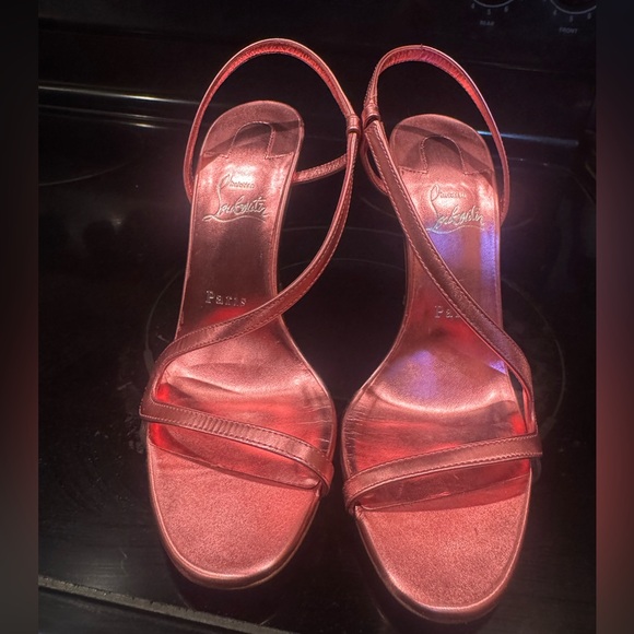 Christian Louboutin Rosalie 100 Leather Sandals | Size 39 (10cm Heel) - Picture 1 of 14